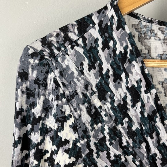 Vintage Y2K Cable & Gauge Top Shirt Womens‎ PS Black Gray Twist Front Stretch - Picture 5 of 7